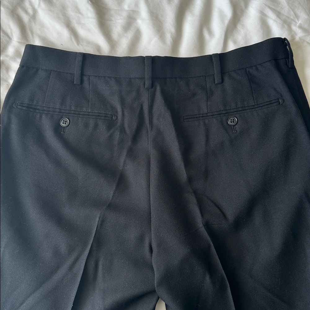 Men’s Black Dress Pants Wool Uniqlo - Picture 4 of 6
